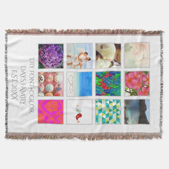INSTAGRAM IT! 12 PHOTOS Throw Blankets (Front)