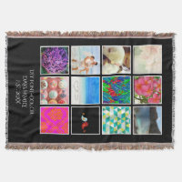 INSTAGRAM IT! 12 PHOTOS Throw Blankets