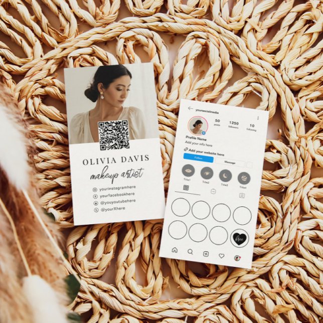 Instagram Light Theme QR Code Loyalty Punch Card (Creator Uploaded)