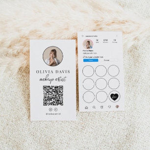 Instagram Light Theme QR Code Loyalty Punch Card