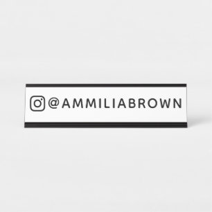 Instagram Logo   Custom Insta Name Branding Desk Name Plate