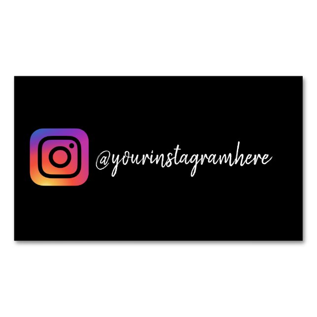 Instagram Magnetic Business Card (Front)