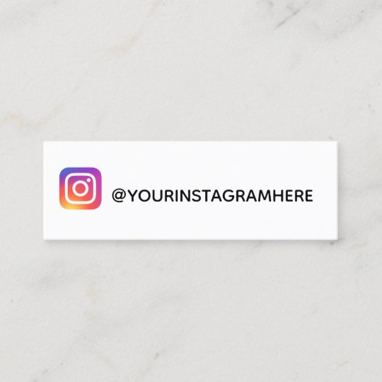 Instagram Mini Business Card Zazzle Co Uk