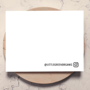 Instagram Note Card   Your Insta Name Flat Note