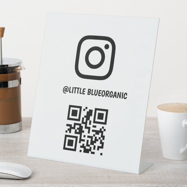 Instagram Pedestal Sign | Your Instagram Name (In SItu)