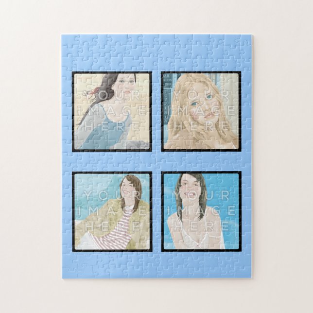 Instagram Personalised 4 Photo Puzzle (Vertical)