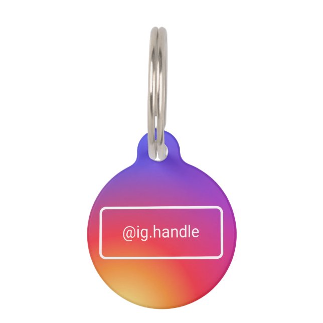 Instagram Pet influencer id Pet Tag (Front)