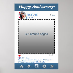 Instagram Photo Booth Party Prop Frame Anniversary Poster