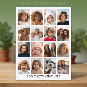 Instagram Photo Collage - 16 photos Can Edit Colou Postcard