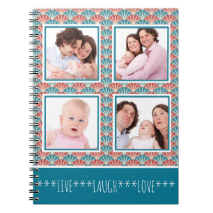 Instagram Photo Collage Decorative Pattern Notebook