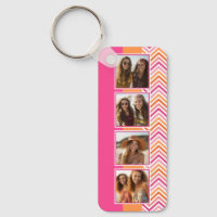 Instagram Photo Collage Hot Pink Orange Chevrons