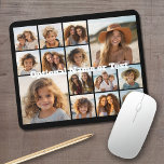 Instagram Photo Collage - Up to 14 photos black Mouse Mat<br><div class="desc">A design with a colorful background. Use up to fourteen square photos to create a unique and personal gift. If you need to adjust the pictures,  click on the customize tool to make changes.</div>