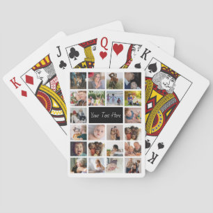Instagram Photo Collage - Up to 14 photos White Playing Cards