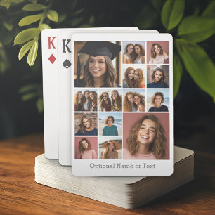 Instagram Photo Collage - Up to 14 photos White Playing Cards