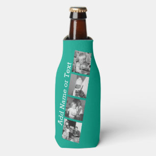 Instagram Photo Collage with 4 pictures - emerald Bottle Cooler
