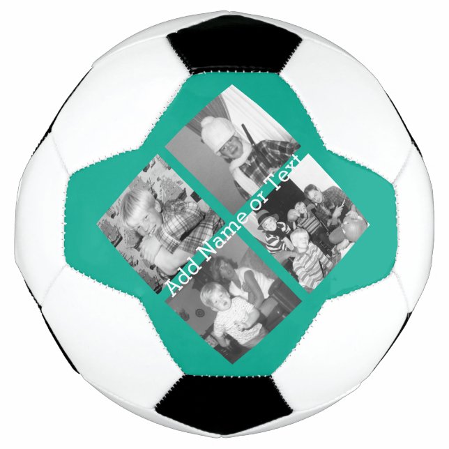 Instagram Photo Collage with 4 pictures - emerald Football (Front)