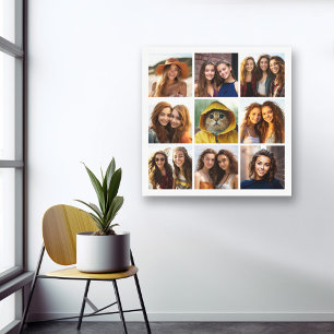 Instagram Photo Collage with 9 photos Canvas Print
