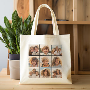 Instagram Photo Collage with 9 photos Large Tote Bag
