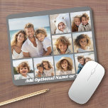 Instagram Photo Collage with 9 photos Mouse Mat<br><div class="desc">Use your photos without frames on this one! Add your favourite pictures and snapshots to this strip for a fun memory keeper. An artistic way to display your best photo sharing pics.</div>