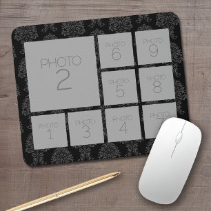 Instagram Photo Collage with 9 photos Mouse Mat
