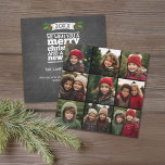 Instagram Photo Collage with 9 square photos Holiday Card<br><div class="desc">A holiday chalkboard design with a greeting for a Merry Christmas and a Happy New Year. Use your photos without frames on this one! Add your favourite pictures and snapshots to this strip for a fun memory keeper. An artistic way to display your best photo sharing pics.</div>