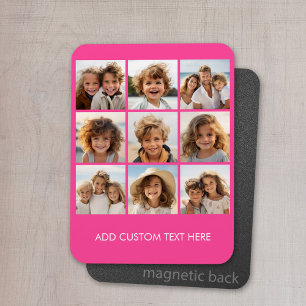Instagram Photo Collage with 9 square photos Magnet