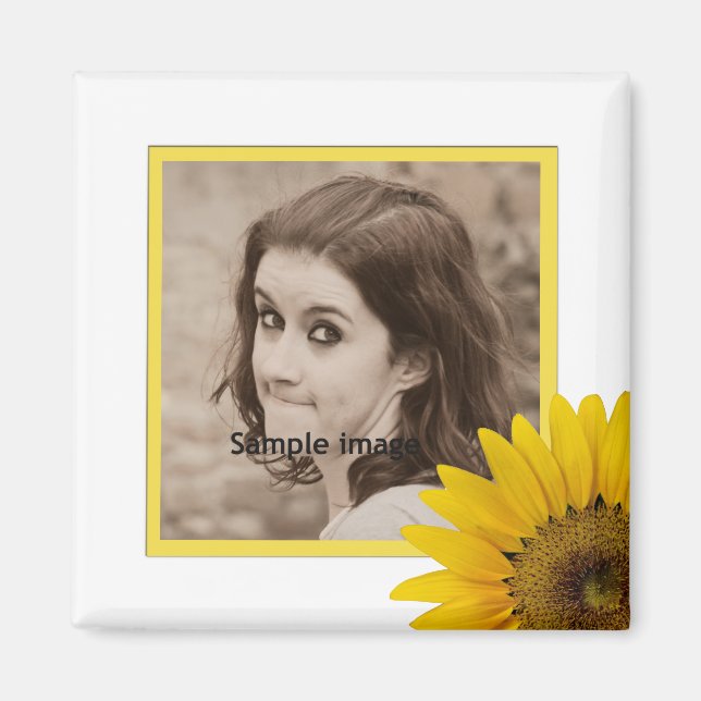 Instagram Photo | Create Your Own Rustic Sunflower Magnet (Front)