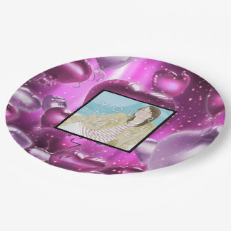 Instagram Photo Custom Hearts Paper Plates
