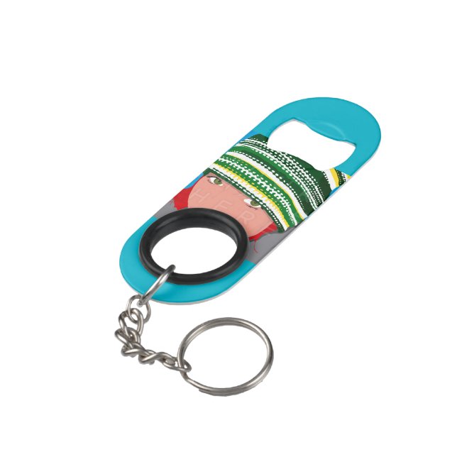 Instagram Photo Customised Keychain Bottle Opener (Back Angled)
