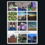 Instagram Photo Grid Clipboard - white<br><div class="desc">The perfect gift for a teacher or a really organised person,  this clipboard features a tonne of customisable photos and text,  making it an ideal and fun gift for that special person.</div>