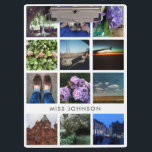 Instagram Photo Grid Clipboard - white<br><div class="desc">The perfect gift for a teacher or a really organised person,  this clipboard features a tonne of customisable photos and text,  making it an ideal and fun gift for that special person.</div>