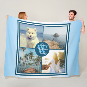 Instagram Photo Grid Make Your Own Summer Collage Fleece Blanket