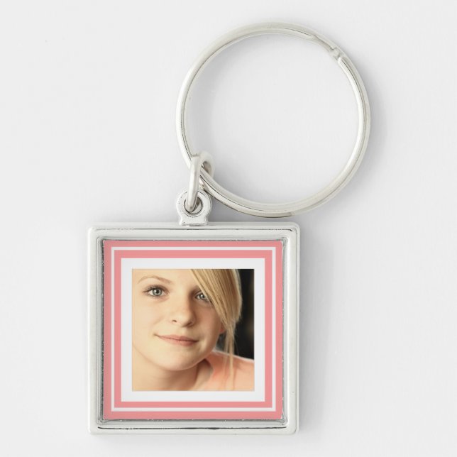 Instagram Photo in Squares matching background Key Ring (Front)