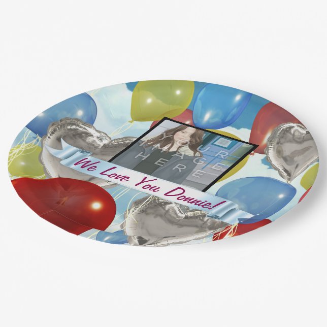 Instagram Photo Personalised Custom Paper Plates (Angled)