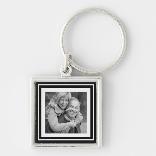 Instagram Photo Squares Choose Background Colour Key Ring (Front)