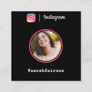 Instagram photo trendy social media modern calling card