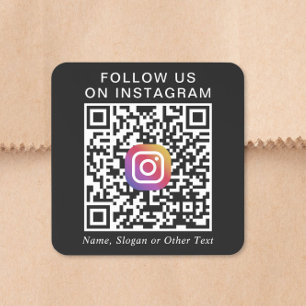 Instagram QR Code Black Square Sticker