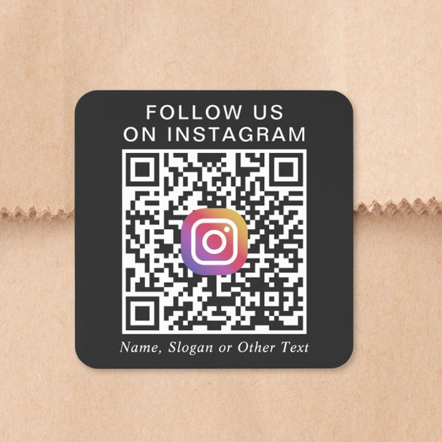 Instagram QR Code Black Square Sticker (Instagram QR Code Black Square Sticker)