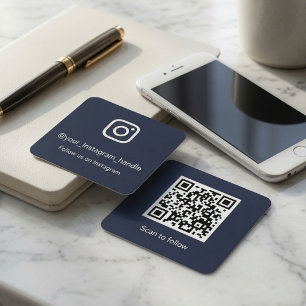 Instagram QR Code Business Card Custom Social