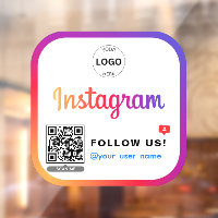 Instagram QR code Follow us Business Logo Simple