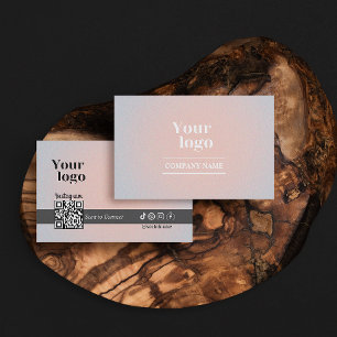 Instagram Qr Code Modern Bold Pastel Holographic Business Card