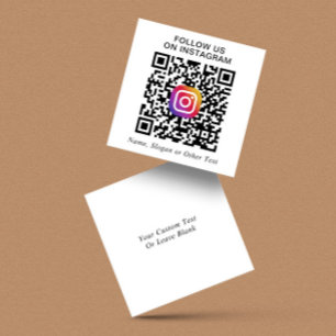 Instagram QR Code Promotional Square Business Card
