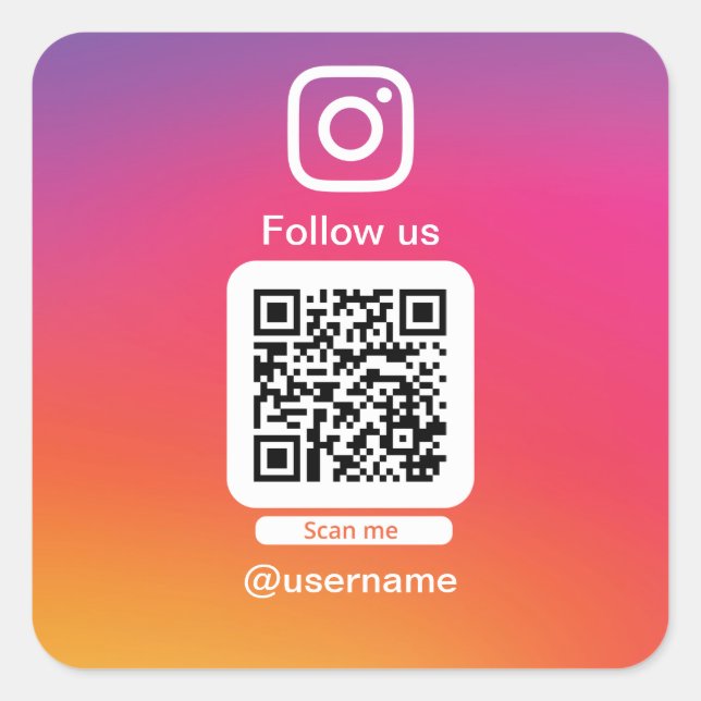 Instagram QR code sticker square (Front)