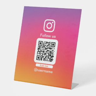 Instagram QR display Pedestal Sign