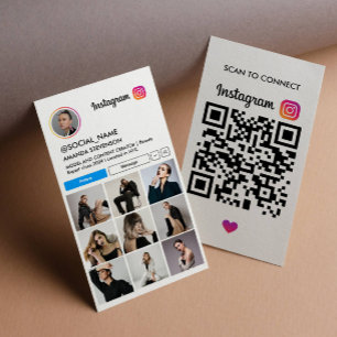 Instagram Scan to Connect 9 PHOTO PROFILE QRCODE Business Card