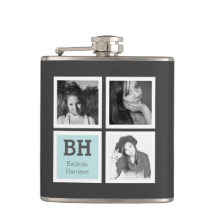 Instagram Selfies Personalised Photo with Name Hip Flask