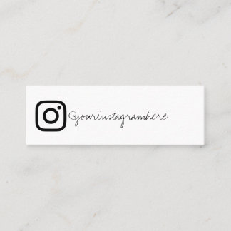instagram social media black white business card