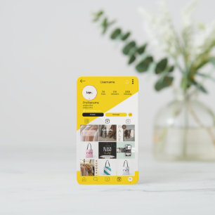 Instagram Social Media QR Code Business Cards