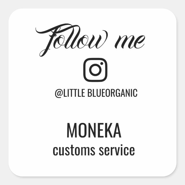 Instagram Sticker | Your Instagram  Sticker (Front)