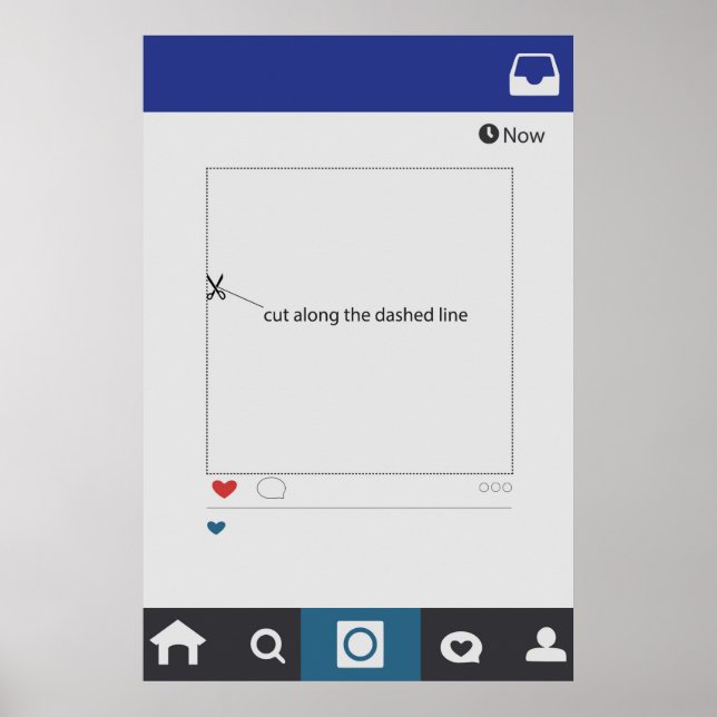 Instagram Style Wedding Photobooth Frame Prop Poster (Front)